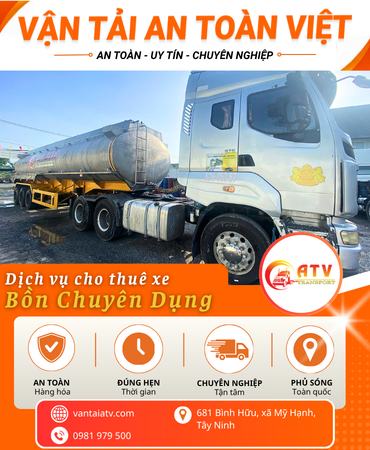 Cho Thuê Xe Bồn Vận Chuyển Xăng Dầu, Hóa Chất, Mủ Cao Su – An Toàn, Đúng Quy Định