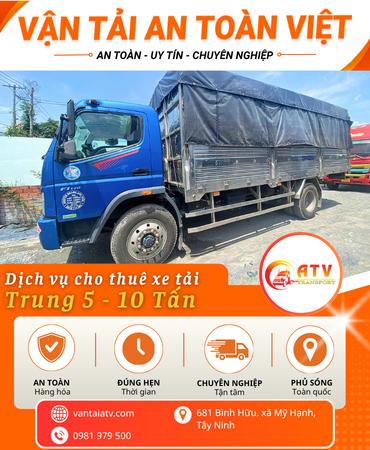 CHO THUÊ XE TẢI 5–10 TẤN CHUYÊN CHỞ HÀNG DOANH NGHIỆP